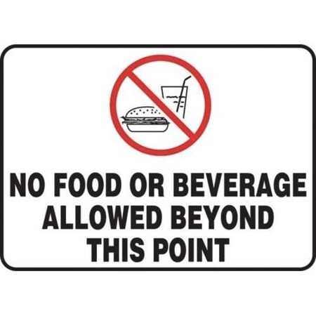 Accuform SAFETY SIGN NO FOOD OR BEVERAGE ALLOWED MHSK554VS
